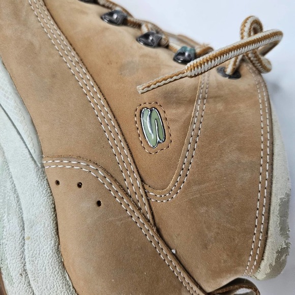 Y2K Skechers Lug Sole Work Boots Women's 9 Tan Natural Chunky 90s Shoes - Picture 12 of 12